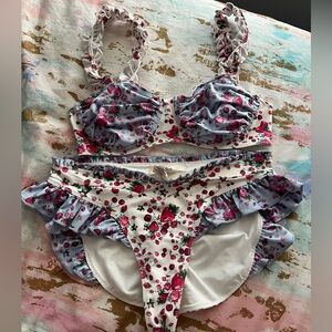 Loveshackfancy floral bikini